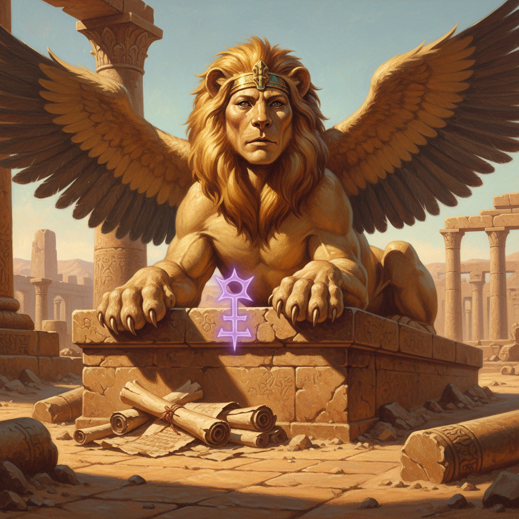 Sphinx, original Pathfinder 2e monster artwork by ZapGM