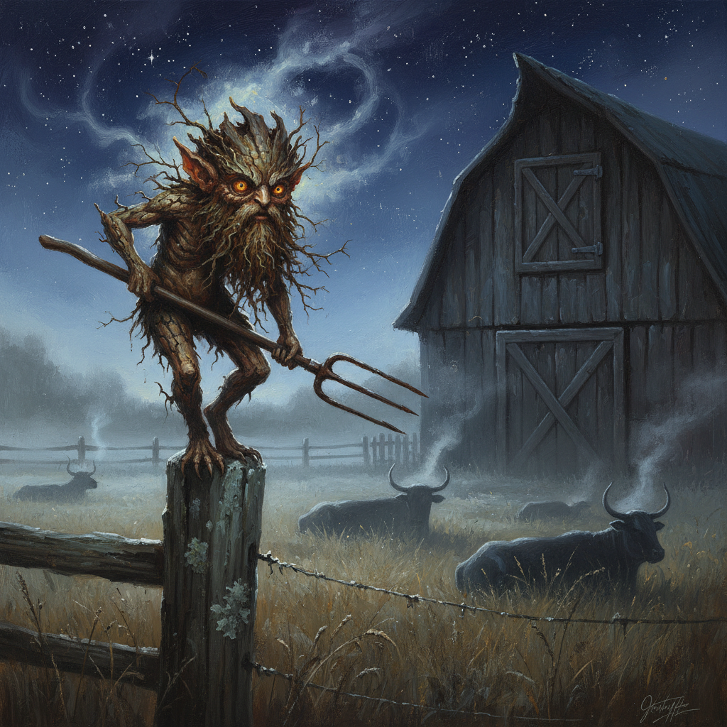 Dvorovoi, original Pathfinder 2e monster artwork by ZapGM