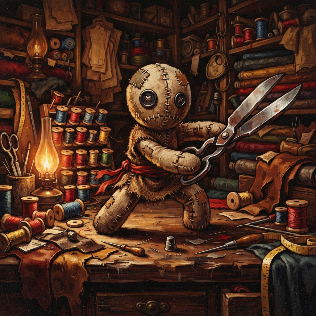 Poppet Attendant, original Pathfinder 2e monster artwork by ZapGM