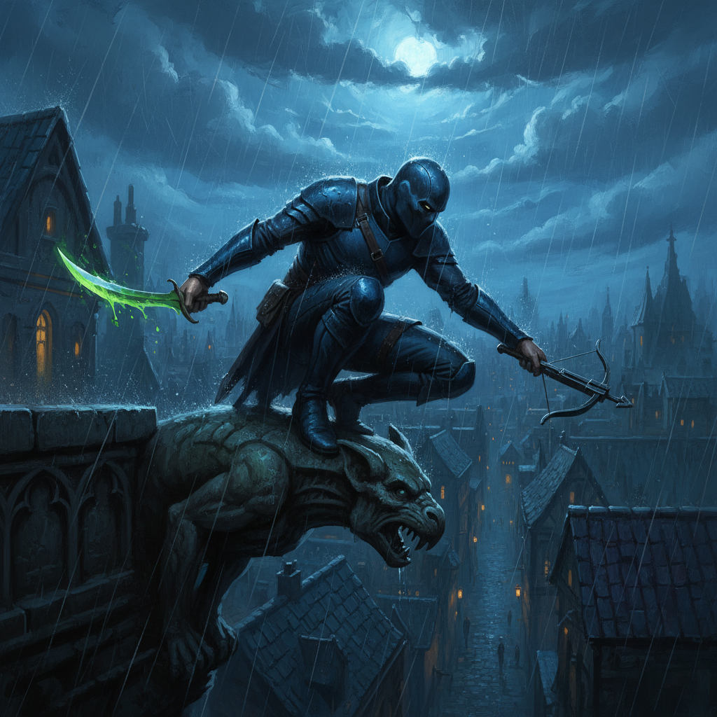 Assassin, original D&D 5e monster artwork by ZapGM