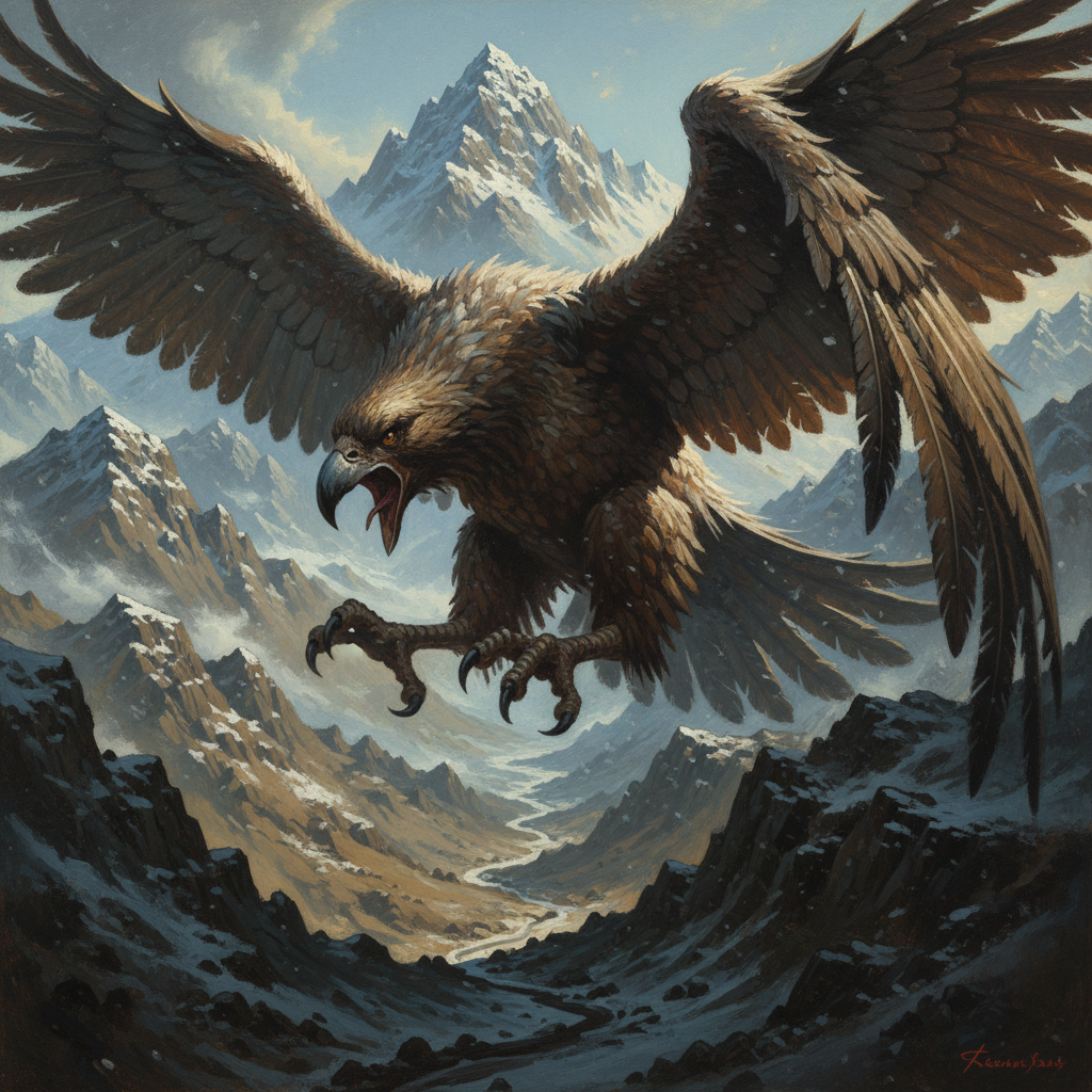 Roc, original D&D 5e monster artwork by ZapGM