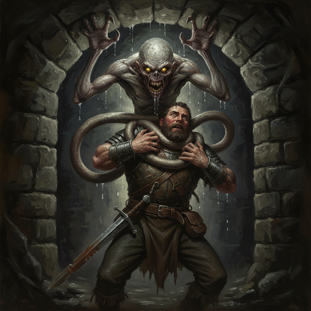 Choker, original Pathfinder 2e monster artwork by ZapGM