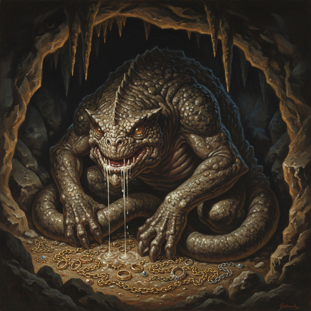 Bauble Beast, original Pathfinder 2e monster artwork by ZapGM