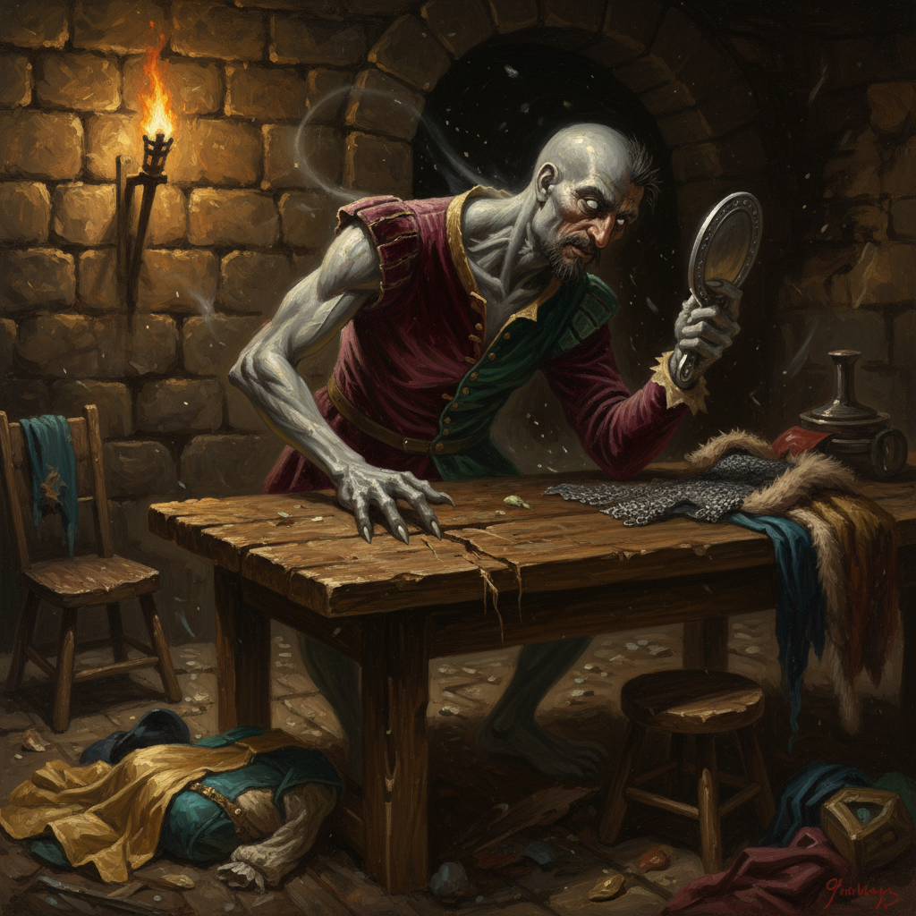 Doppelganger, original Pathfinder 2e monster artwork by ZapGM
