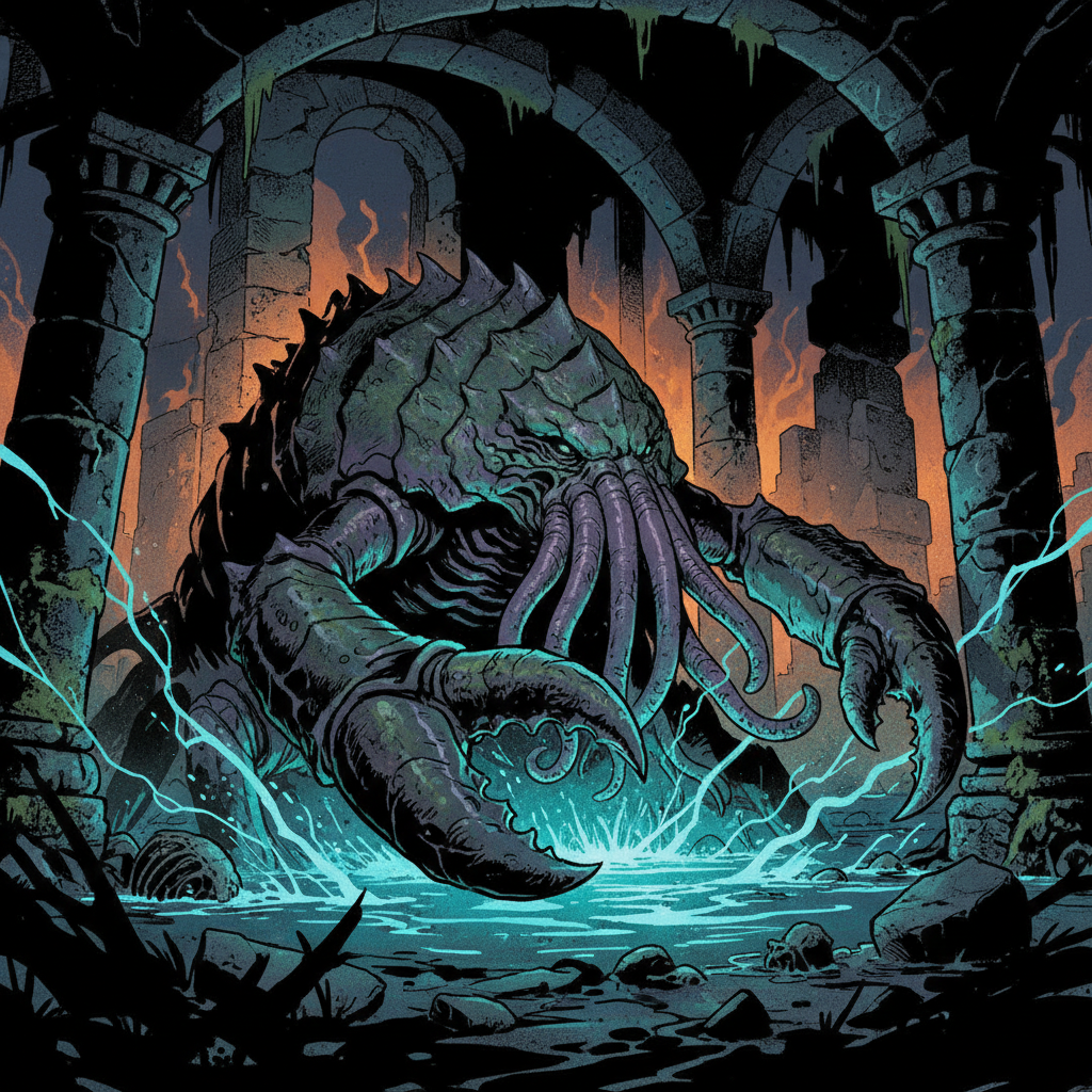 Chuul, original D&D 5e monster artwork by ZapGM