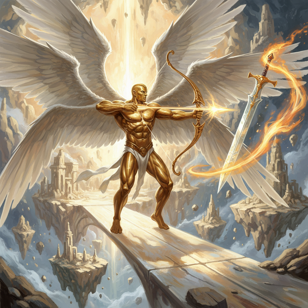Solar, original Pathfinder 2e monster artwork by ZapGM