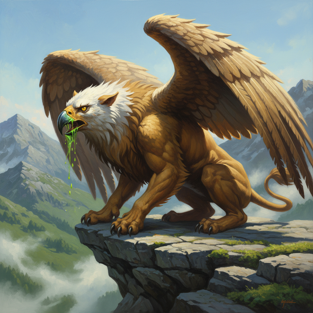 Griffon, original Pathfinder 2e monster artwork by ZapGM