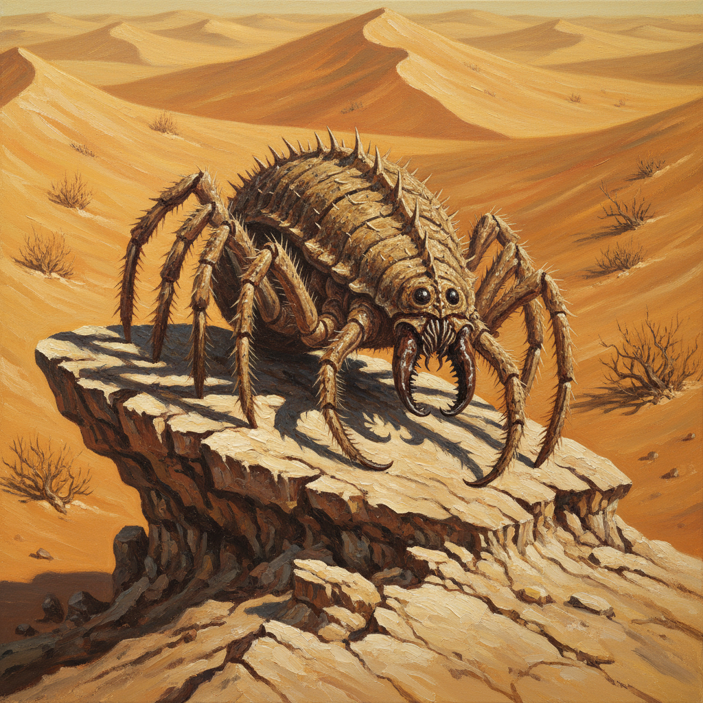Giant Solifugid, original Pathfinder 2e monster artwork by ZapGM