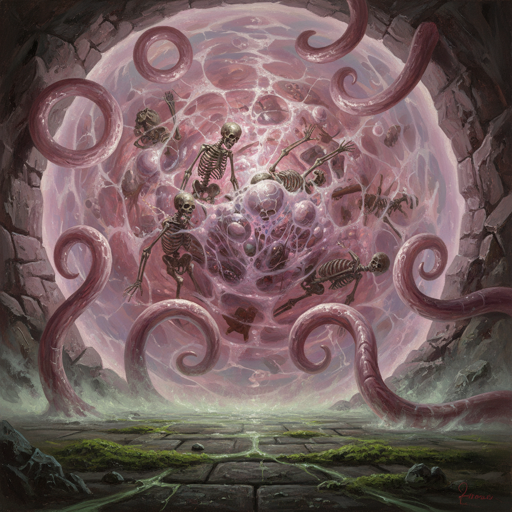 Carnivorous Blob, original Pathfinder 2e monster artwork by ZapGM
