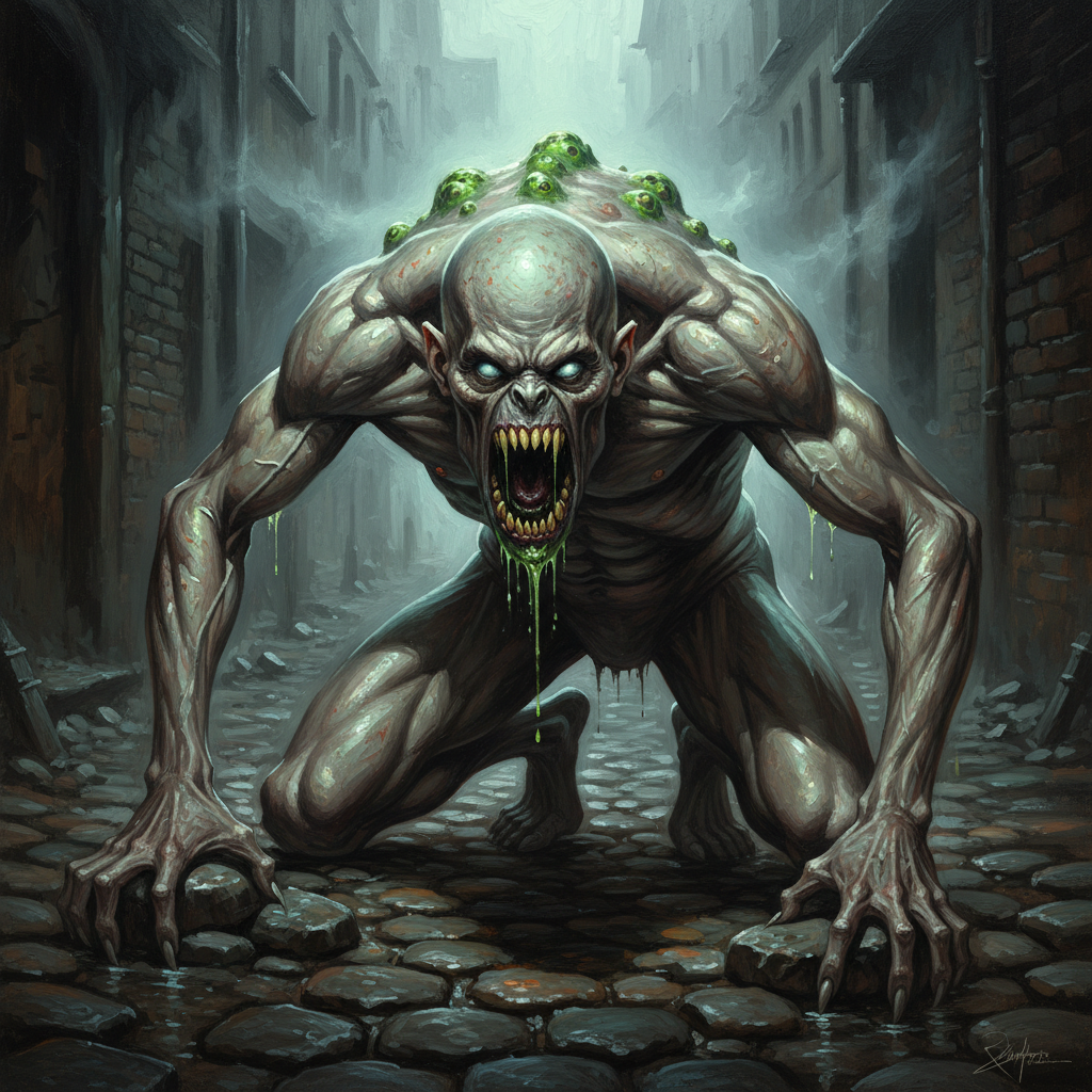 Festrog, original Pathfinder 2e monster artwork by ZapGM