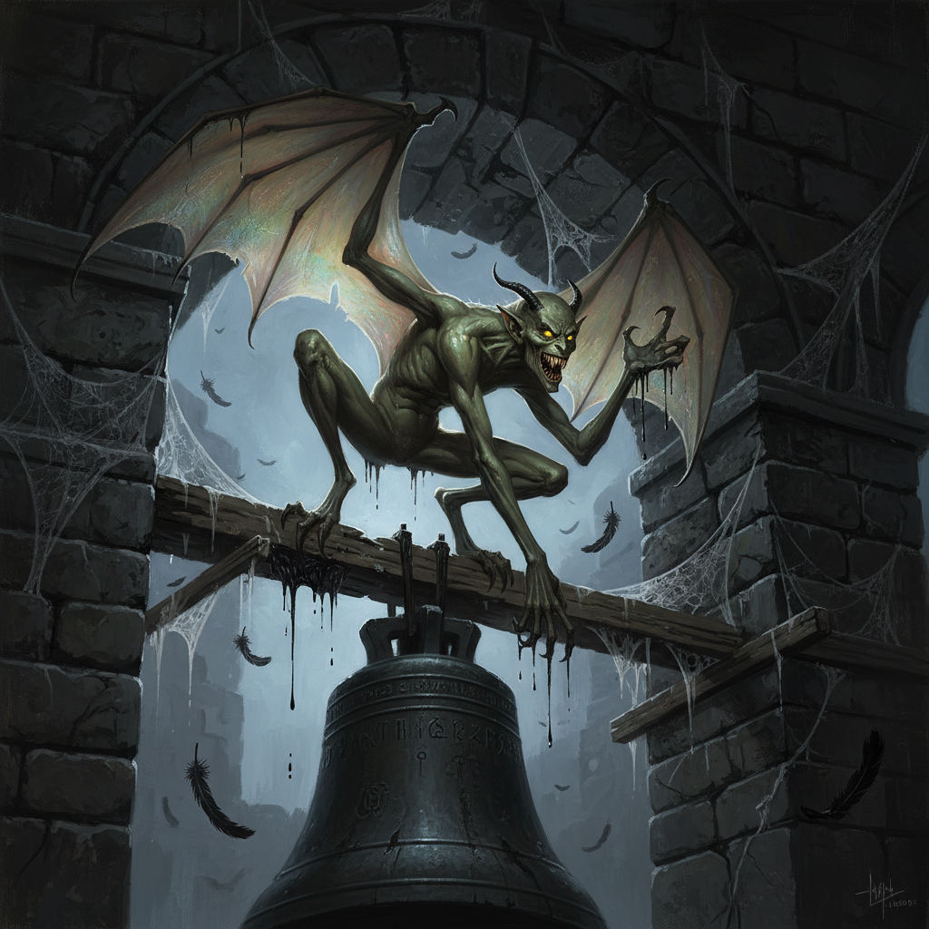 Quasit, original Pathfinder 2e monster artwork by ZapGM