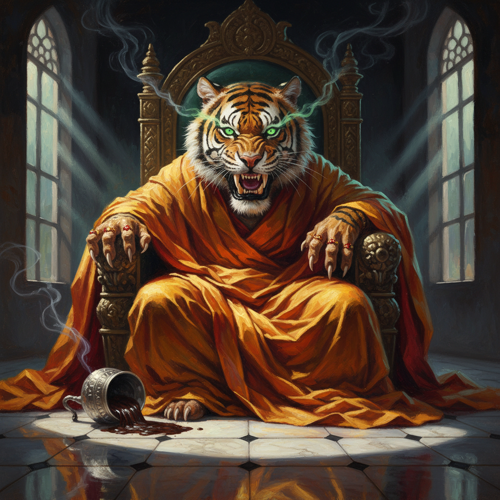 Raja Rakshasa, original Pathfinder 2e monster artwork by ZapGM