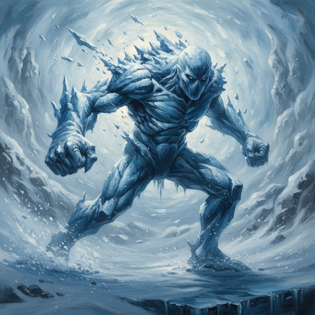 Blizzardborn, original Pathfinder 2e monster artwork by ZapGM
