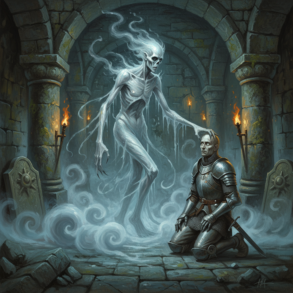 Specter, original Pathfinder 2e monster artwork by ZapGM
