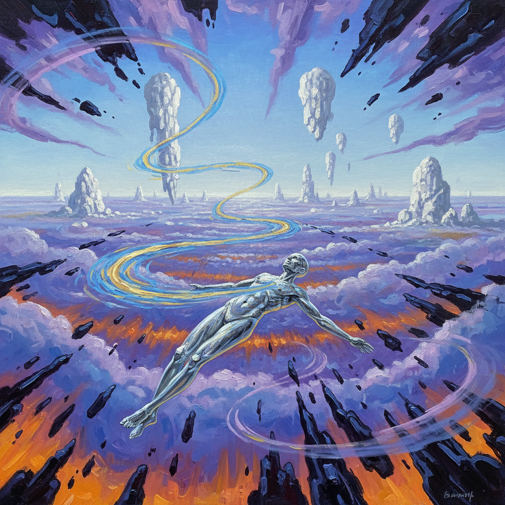 Petitioner (Astral Plane), original Pathfinder 2e monster artwork by ZapGM