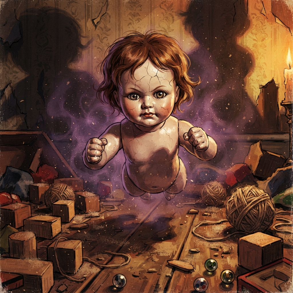 Soulbound Doll (Cruel), original Pathfinder 2e monster artwork by ZapGM