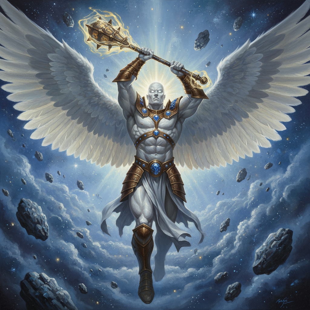 Monadic Deva, original Pathfinder 2e monster artwork by ZapGM