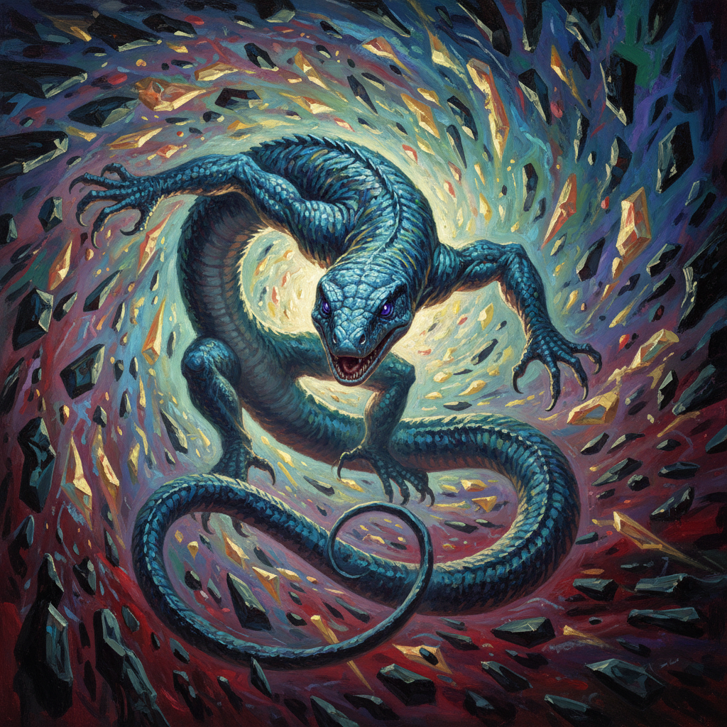 Azuretzi, original Pathfinder 2e monster artwork by ZapGM