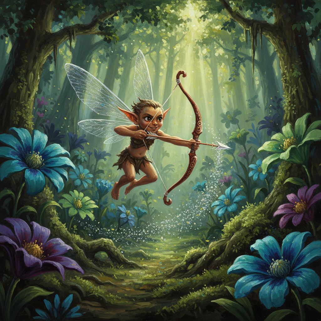 Pixie, original Pathfinder 2e monster artwork by ZapGM