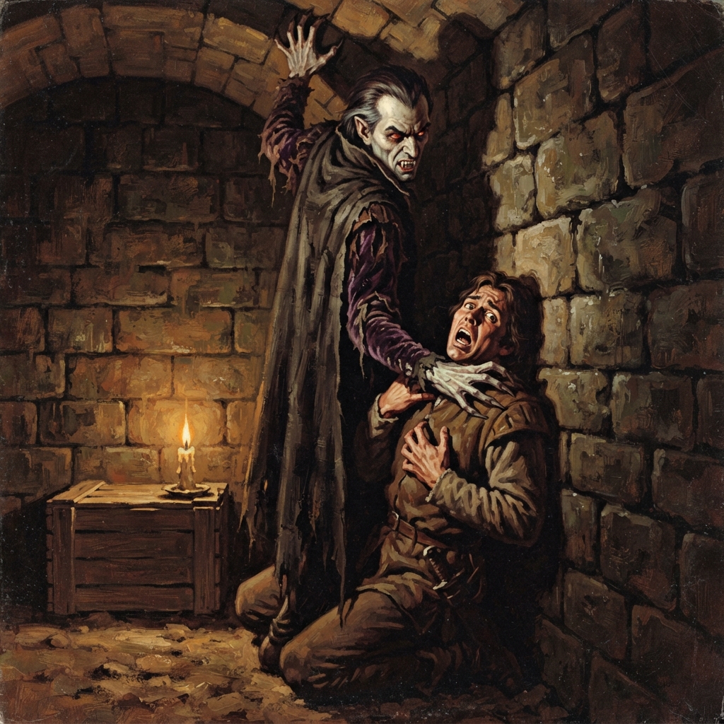 Vampire Servitor, original Pathfinder 2e monster artwork by ZapGM