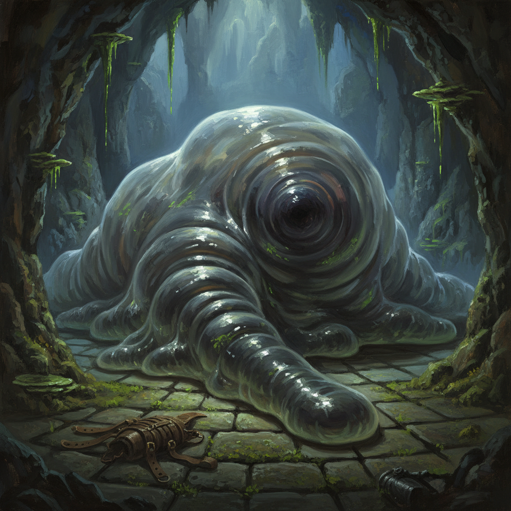 Giant Amoeba, original Pathfinder 2e monster artwork by ZapGM