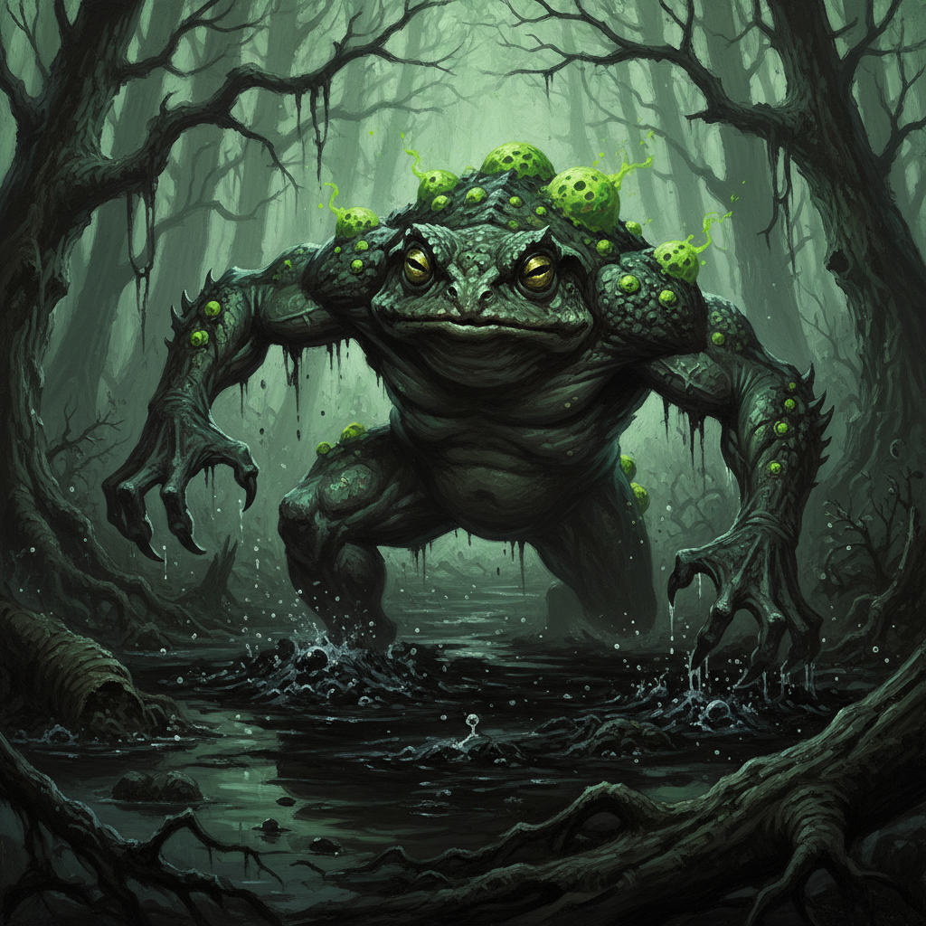 Hezrou, original Pathfinder 2e monster artwork by ZapGM