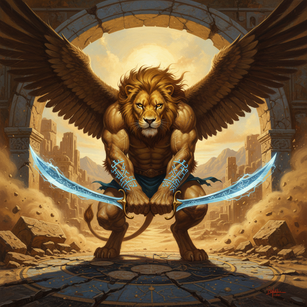 Maftet Guardian, original Pathfinder 2e monster artwork by ZapGM