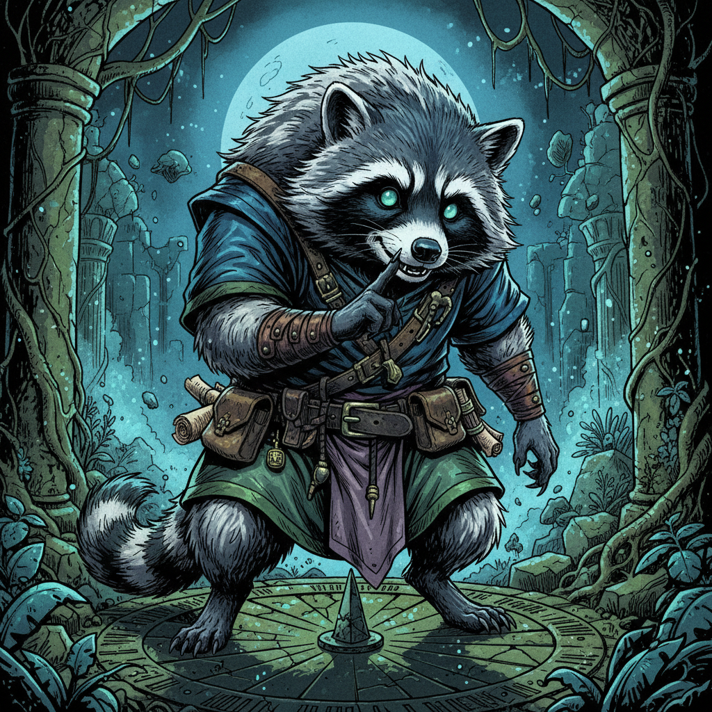 Procyal, original Pathfinder 2e monster artwork by ZapGM