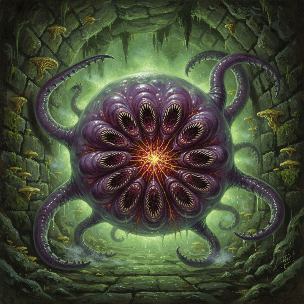 Nyogoth, original Pathfinder 2e monster artwork by ZapGM
