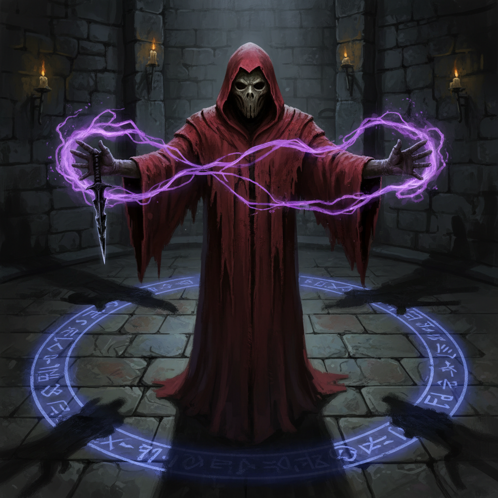 Cult Fanatic, original D&D 5e monster artwork by ZapGM