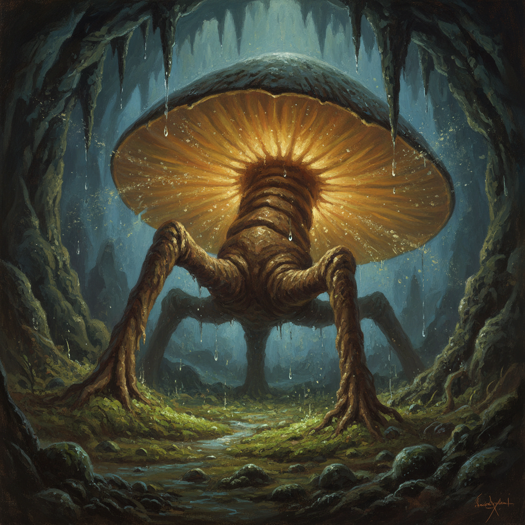 Basidirond, original Pathfinder 2e monster artwork by ZapGM