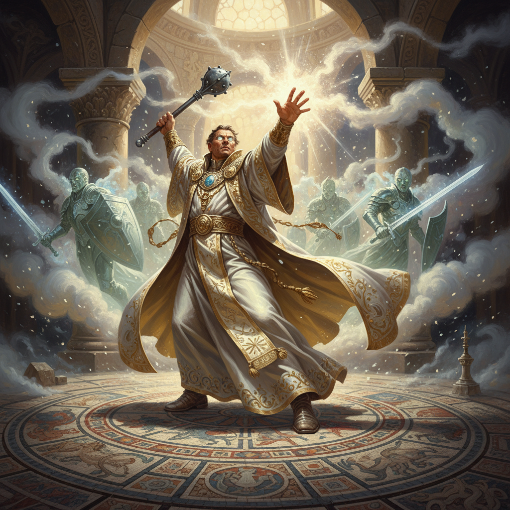 Priest, original D&D 5e monster artwork by ZapGM