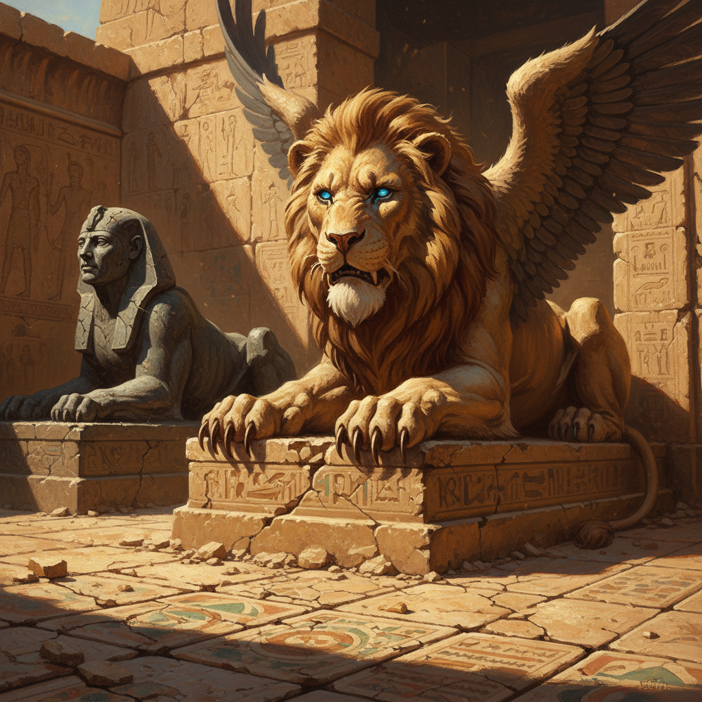 Elder Sphinx, original Pathfinder 2e monster artwork by ZapGM