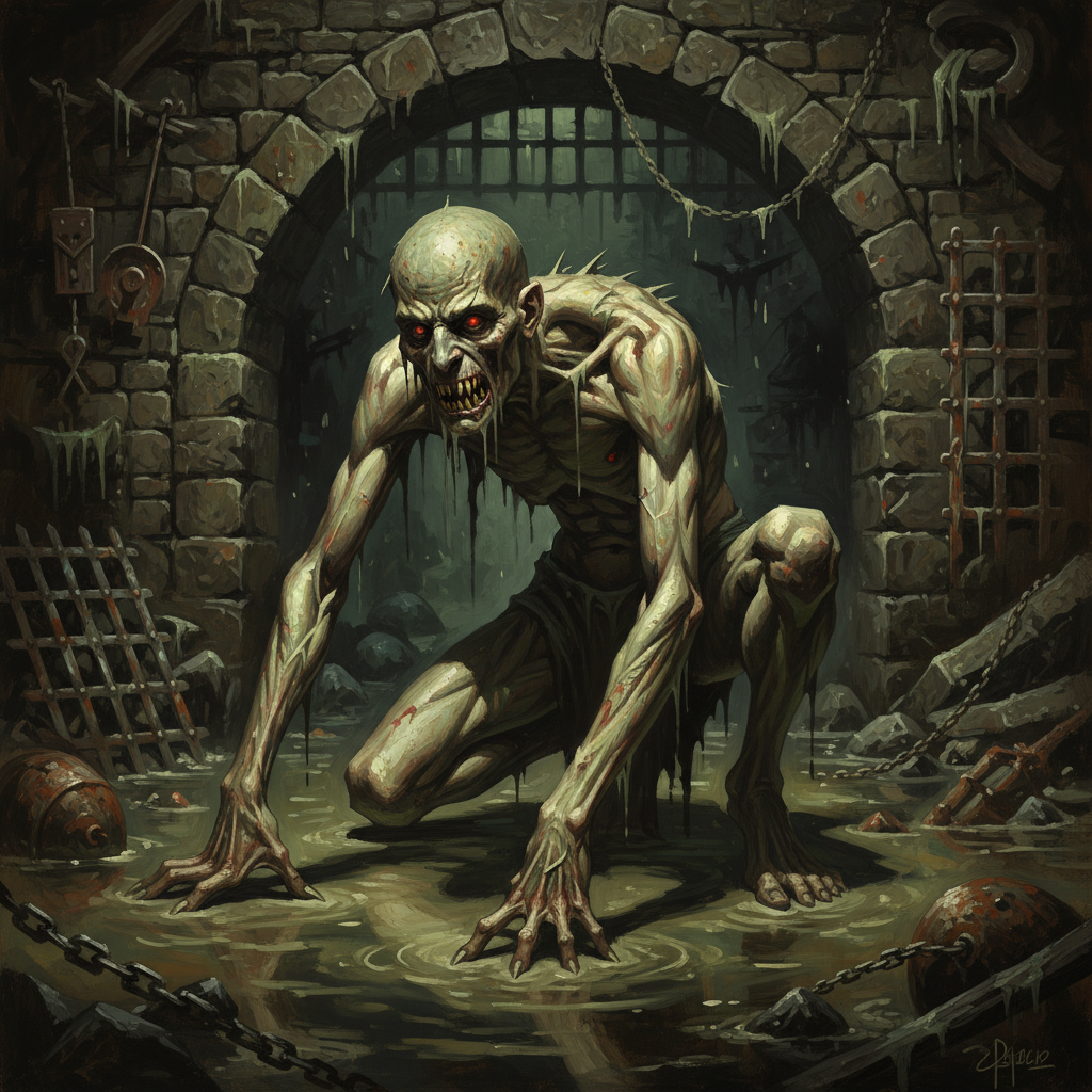 Gurgist Mauler, original Pathfinder 2e monster artwork by ZapGM