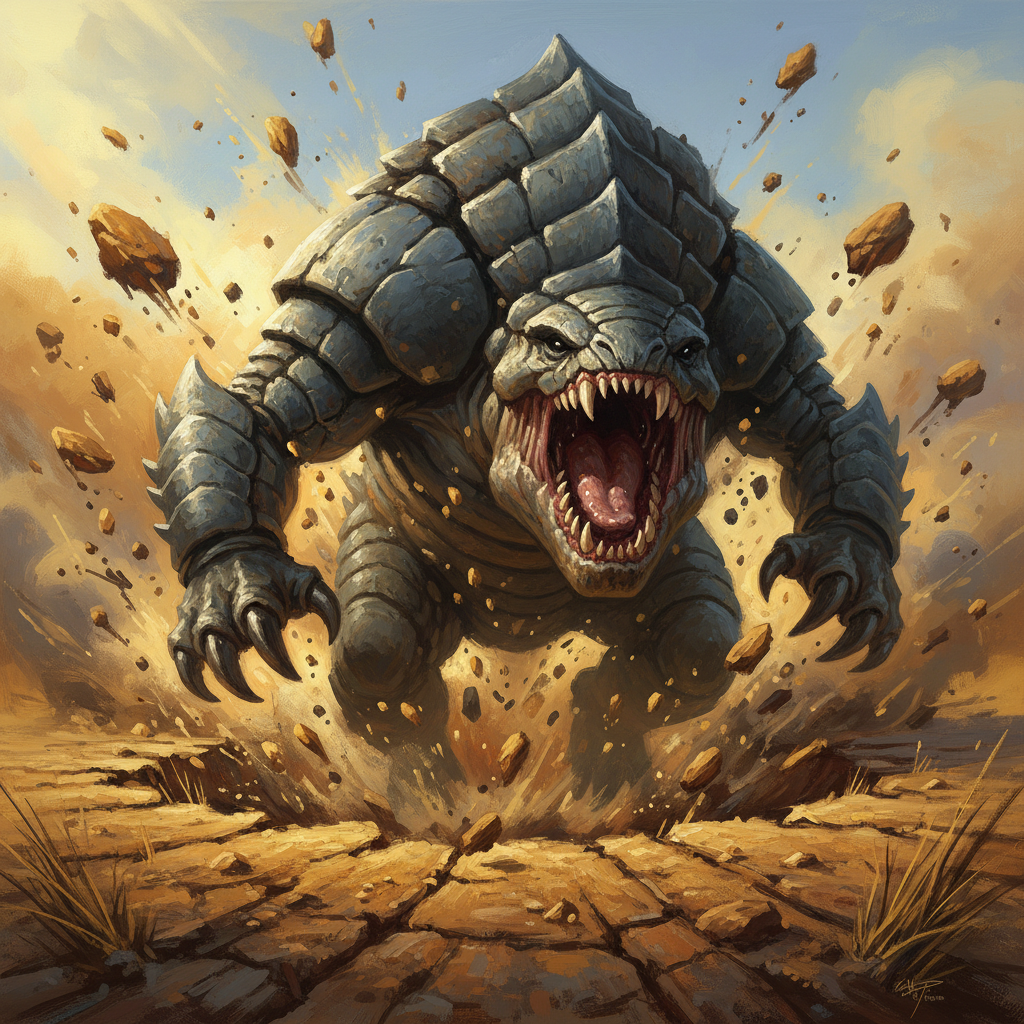 Bulette, original D&D 5e monster artwork by ZapGM