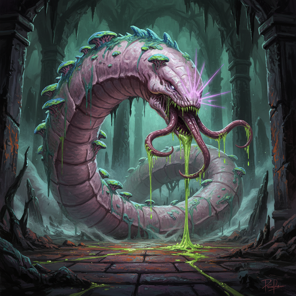 Neothelid, original Pathfinder 2e monster artwork by ZapGM
