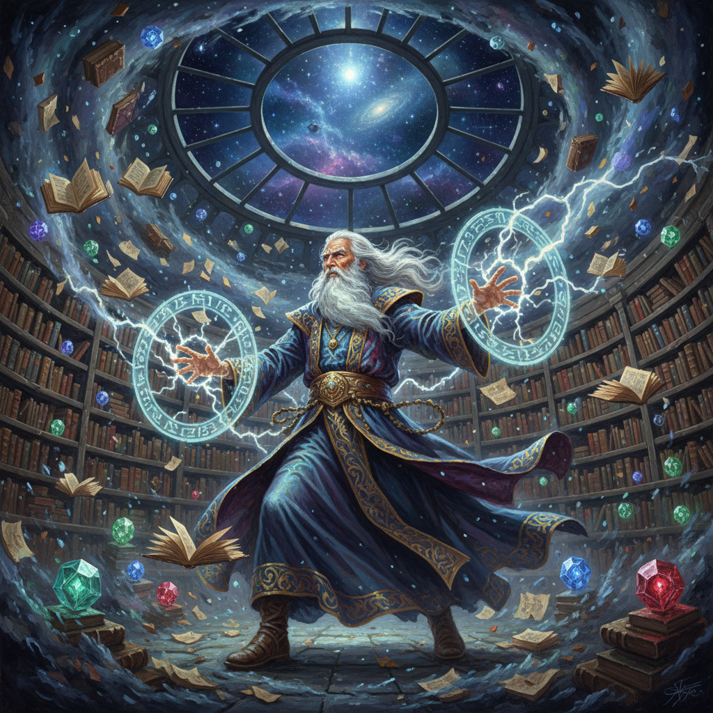 Archmage, original D&D 5e monster artwork by ZapGM