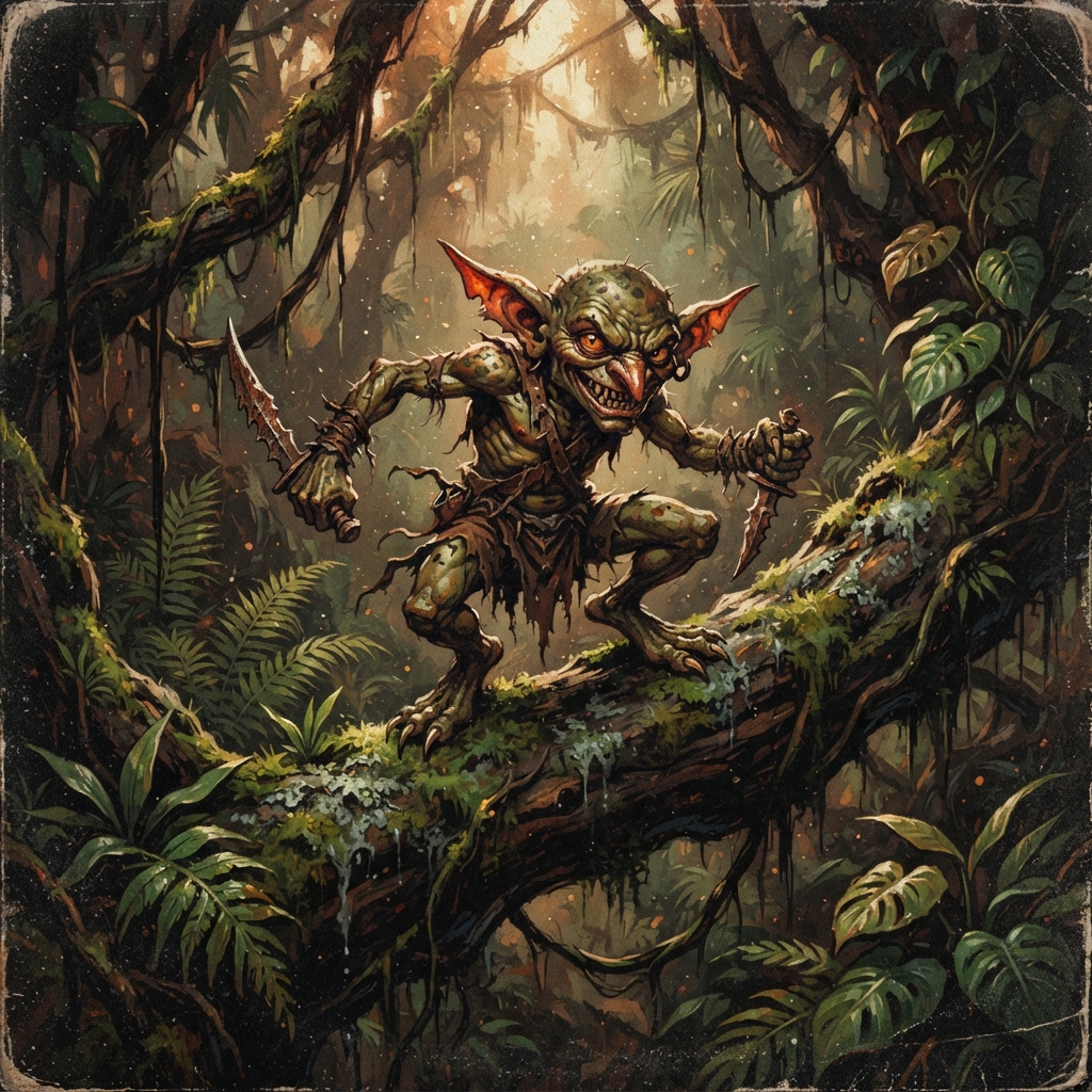 Goblin Minion, original D&D 5e monster artwork by ZapGM
