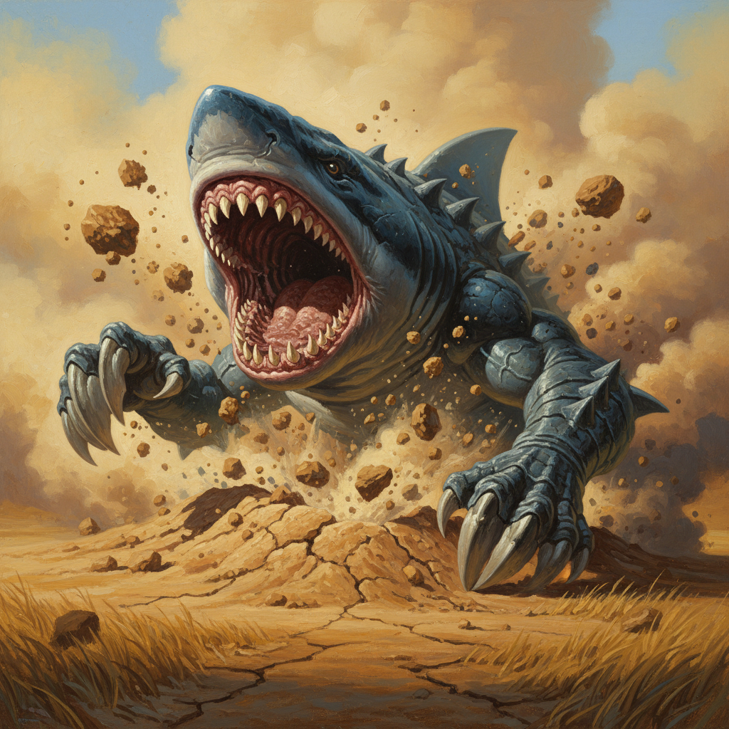 Bulette, original Pathfinder 2e monster artwork by ZapGM
