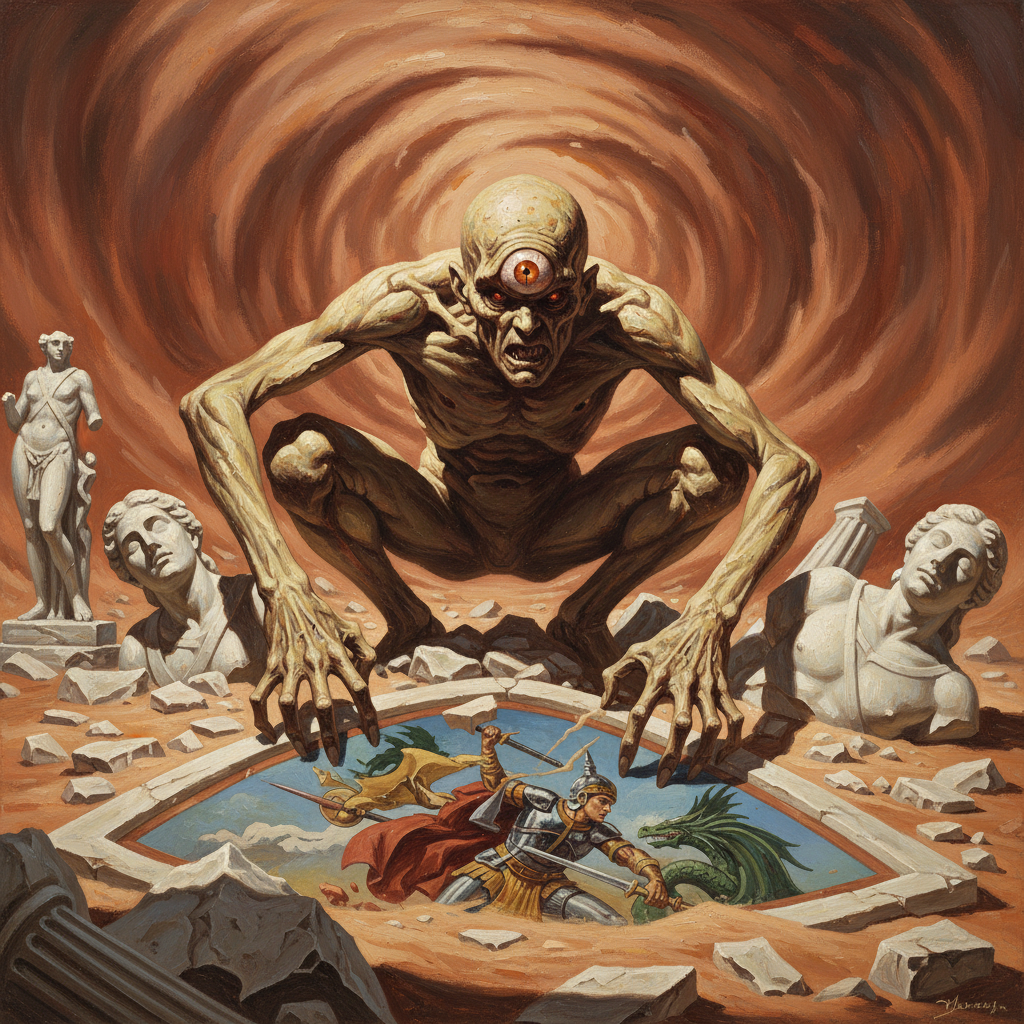 Aghash, original Pathfinder 2e monster artwork by ZapGM