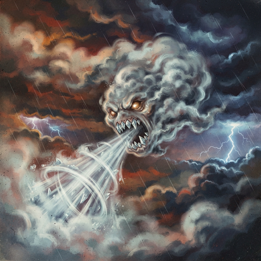 Air Scamp, original Pathfinder 2e monster artwork by ZapGM