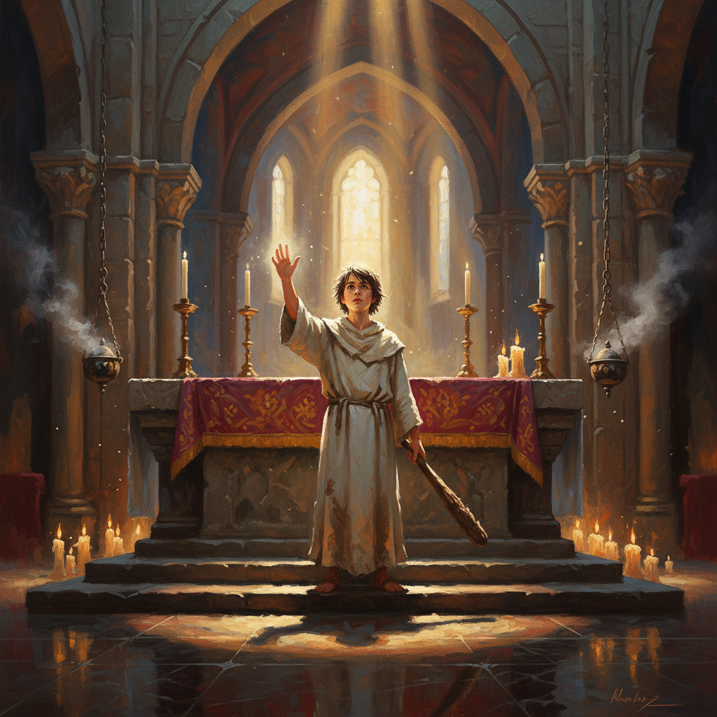 Acolyte, original D&D 5e monster artwork by ZapGM