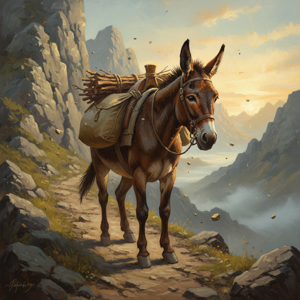 Mule, original D&D 5e monster artwork by ZapGM