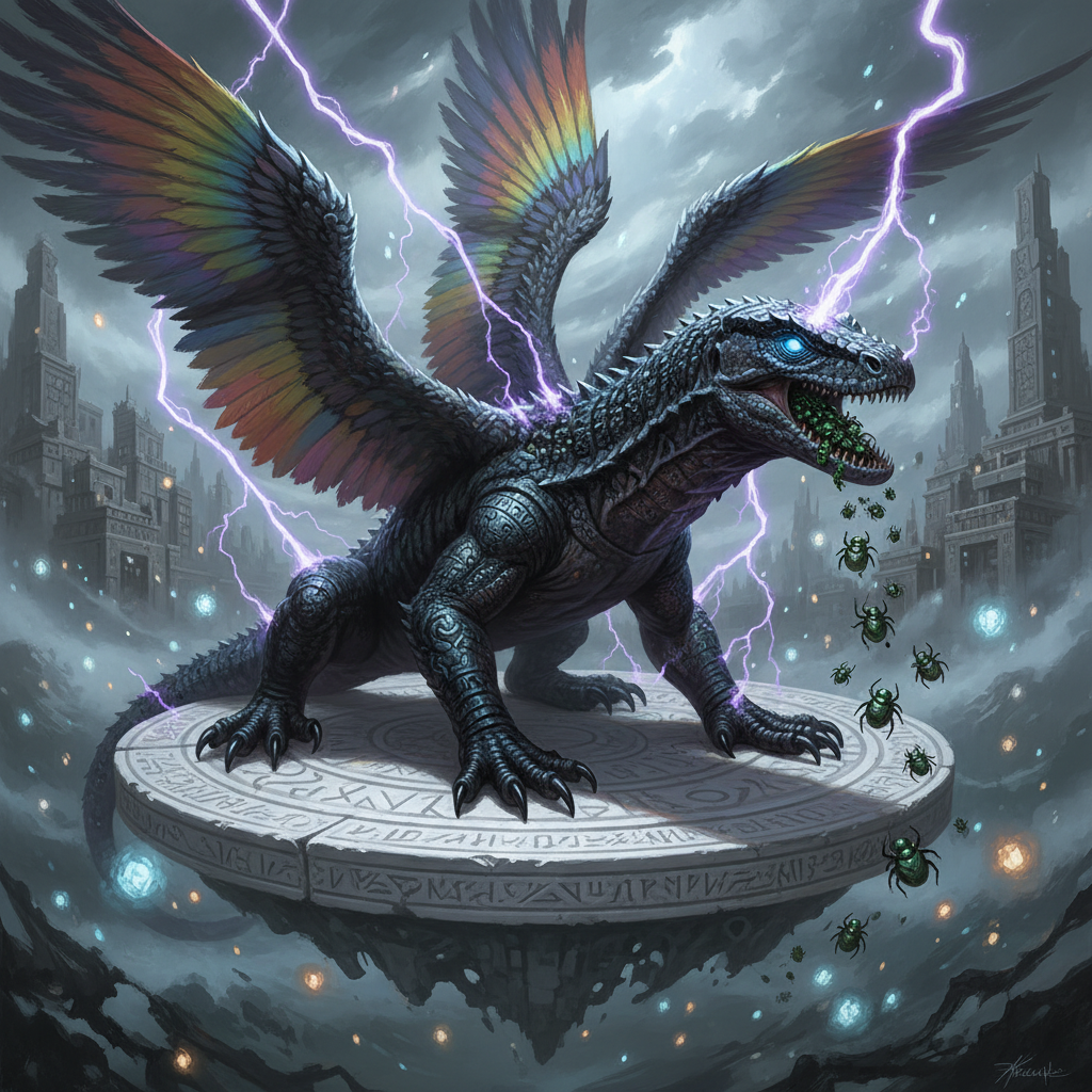 Yamaraj, original Pathfinder 2e monster artwork by ZapGM