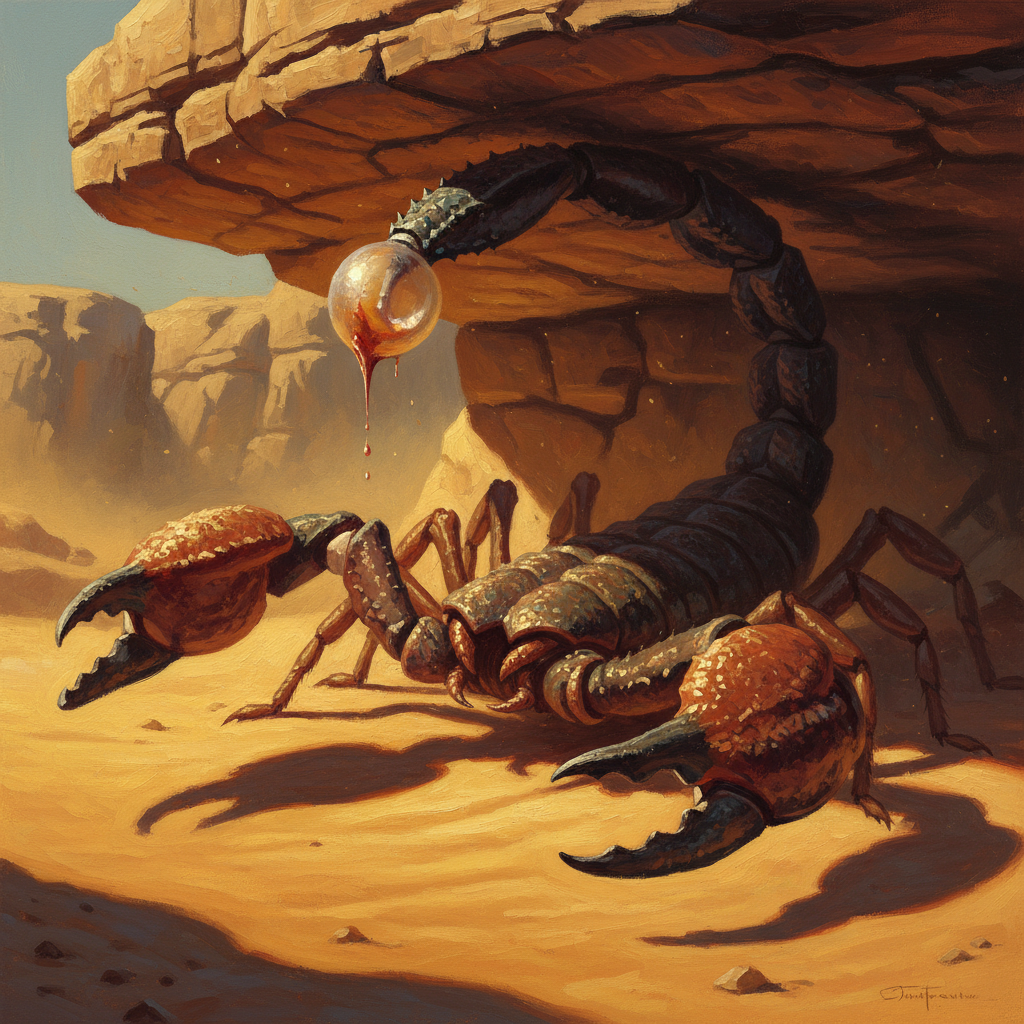 Giant Scorpion, original Pathfinder 2e monster artwork by ZapGM