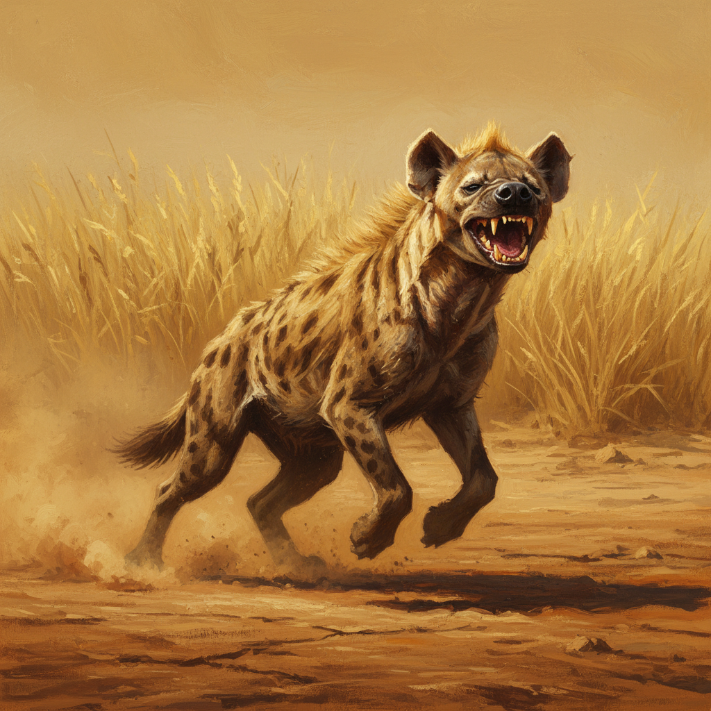 Hyena, original Pathfinder 2e monster artwork by ZapGM