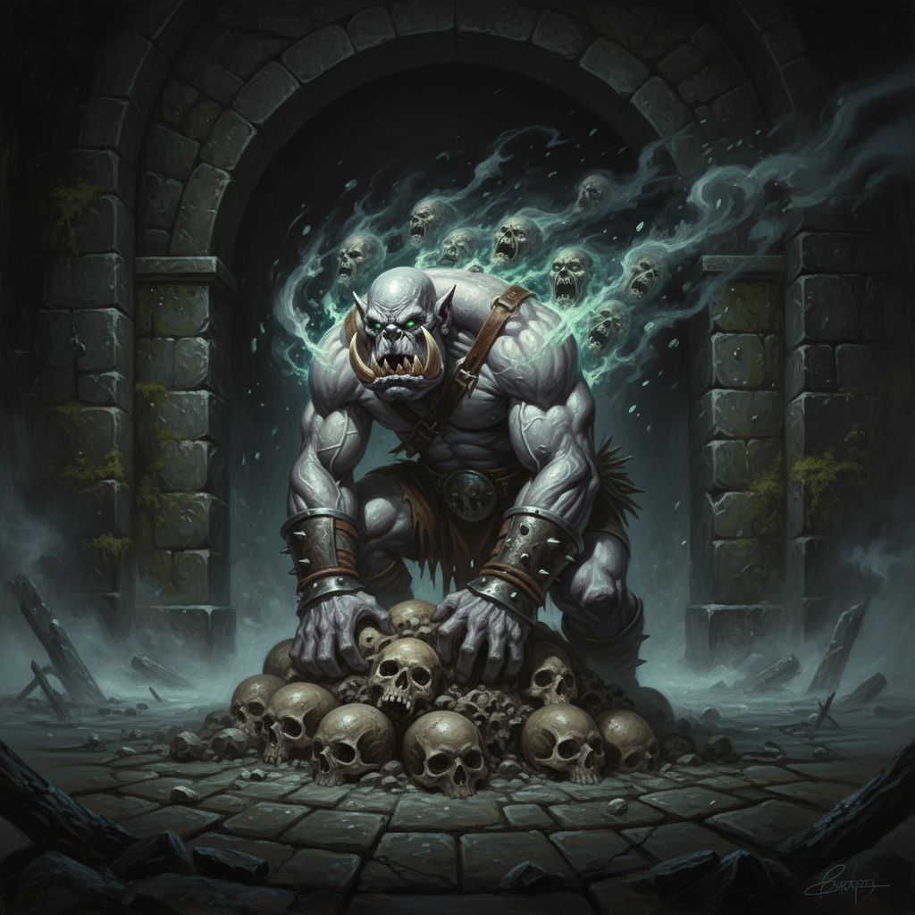 Lifeleecher Brawler, original Pathfinder 2e monster artwork by ZapGM