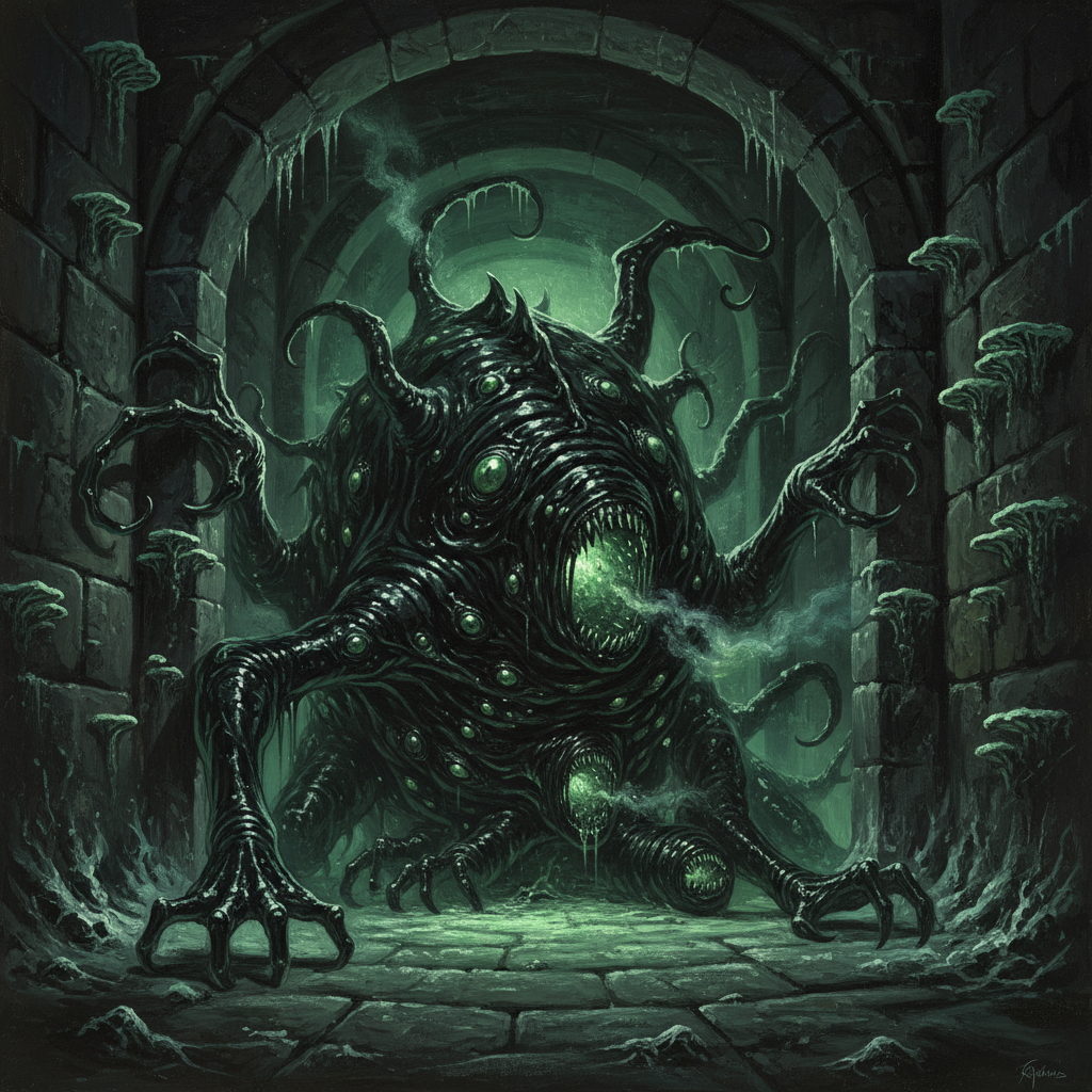 Shoggoth, original Pathfinder 2e monster artwork by ZapGM