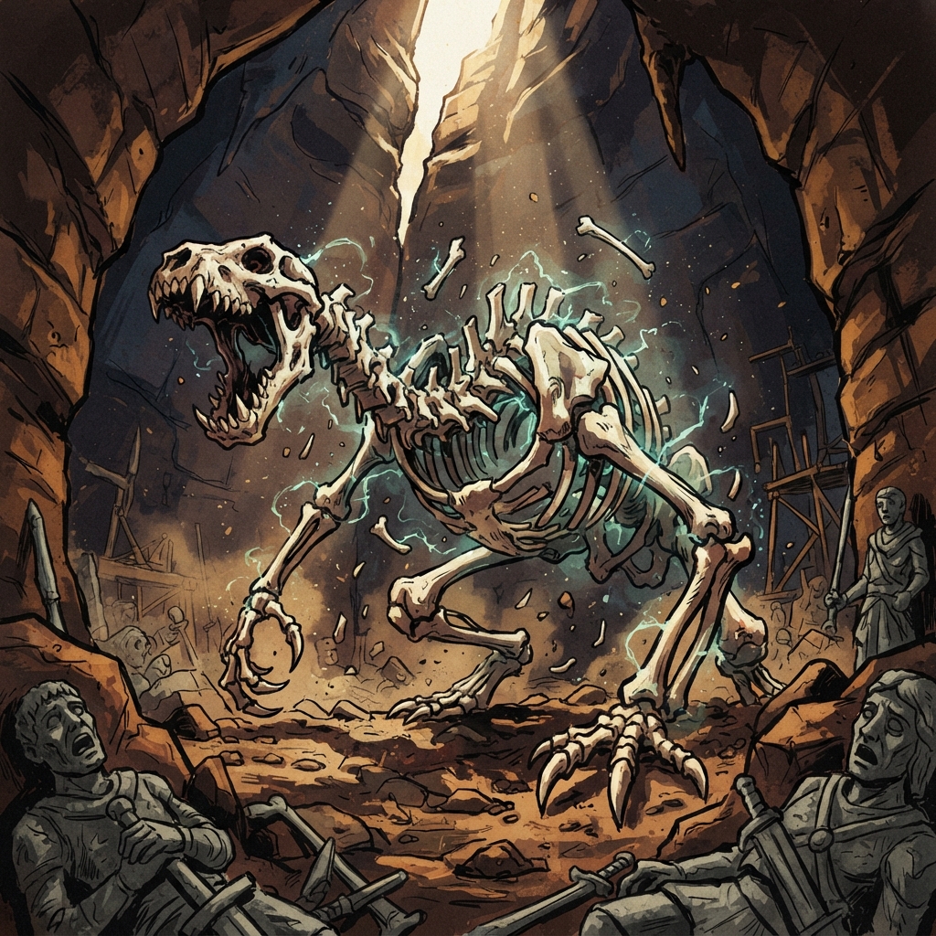 Paleohemoth, original Pathfinder 2e monster artwork by ZapGM