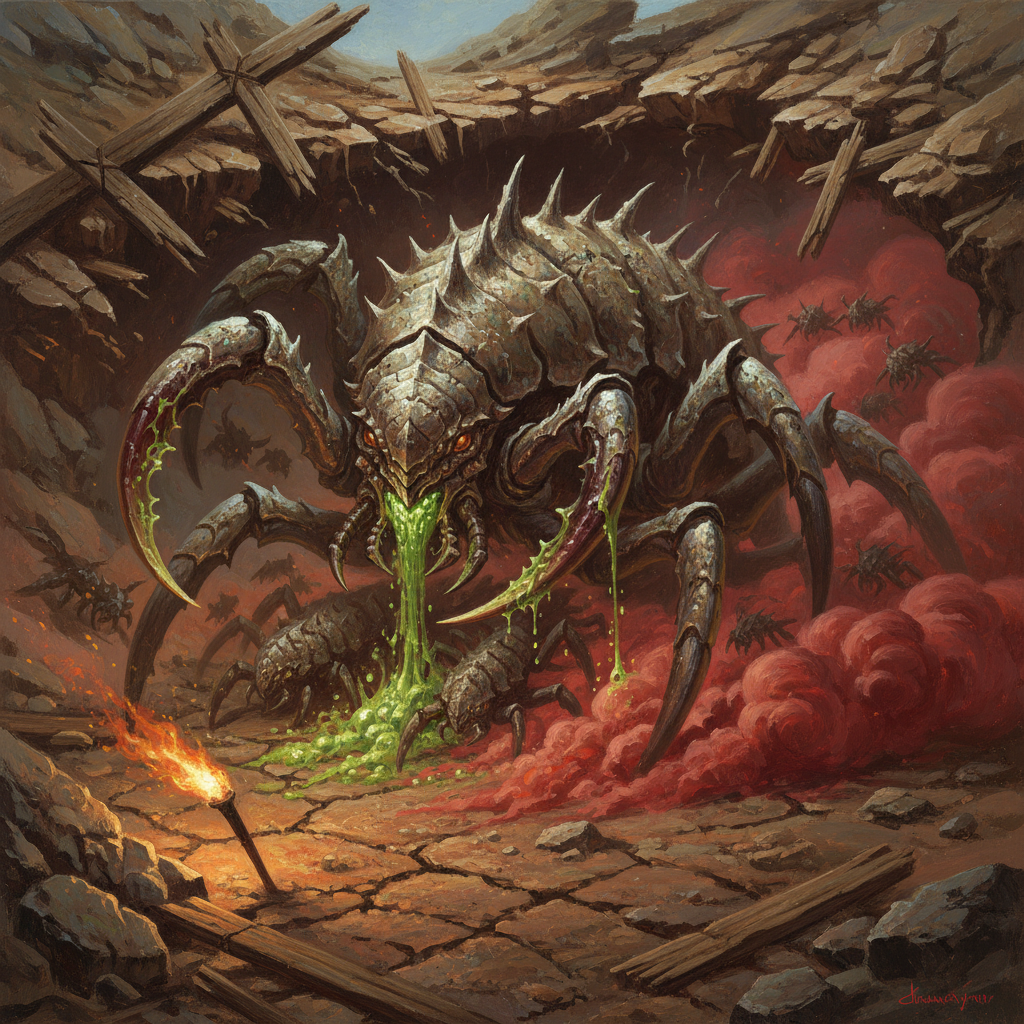 Hive Mother, original Pathfinder 2e monster artwork by ZapGM